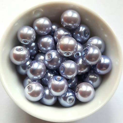 Voskované perly 8mm-10ks (fialová veľmi svetlá)