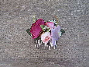 Ozdoby do vlasov - Kvetinový hrebienok ''Floriana' - 16053245_