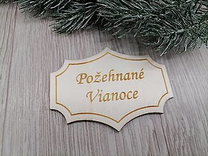 Polotovary - Tabuľka požehnané Vianoce - 16055130_