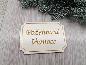 Polotovary - Tabuľka požehnané Vianoce - 16055153_