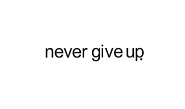 Papier - Nálepka Never give up - 16056205_