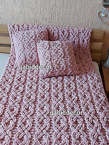 Úžitkový textil - Jemnučká a ľahká deka z priadze alize puffy púdrovo ružová (Deka, rozmery cca (100 x 160) cm + 2 vankúšiky cca (40 x 40) cm, farba púdrová ružová) - 16054221_