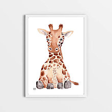 Obrazy - Art Print - žirafa - 16055211_