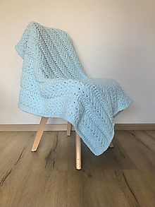 Detský textil - Deka do kočíka z Alize Puffy Fine 110x80cm - ľadovo modrá - 16053310_