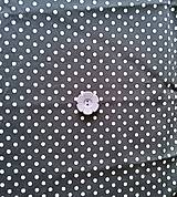 Tehotenské oblečenie - Čierny plášť oversized s bielymi bodkami (nielen) pre tehotné, dojčiace a nosiace mamky - 16053369_