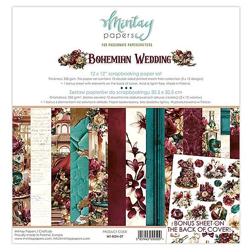 Papier - Mintay Scrapbook papier 12x12 Bohemian Wedding - 16057032_