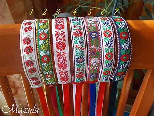 Ozdoby do vlasov - folklórne čelenky - folk / + v modrom / - 16058909_