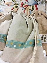 Úžitkový textil - Ľanové vianočné vrecúška - 16058215_