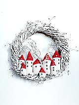 Dekorácie - Veniec Zimná dedinka - 16060211_