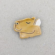 Brošne - keramická brošňa (kapybara) - 16058692_