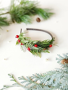 Čiapky, čelenky, klobúky - Vianočná čelenka "vôňa blížiacej sa zimy" - 16057625_