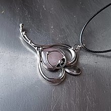 Náhrdelníky - Tariel - andělský náhrdelník (růženín) - 16058800_