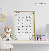 Grafika - Náučný plagát Písmenká - obraz do detskej izby - 16056938_