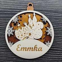 Dekorácie - Personalizovaná vianočná guľa - Veverička - 16060248_
