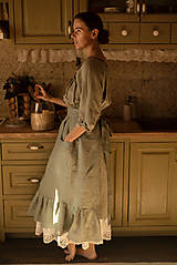 Iné oblečenie - Ľanová zástera ELIZA s volánom - 16058845_