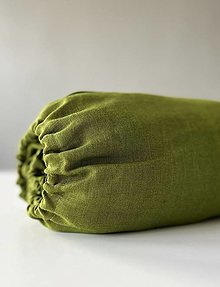 Úžitkový textil - Ľanová plachta s gumičkou (180x200x20cm) - 16059707_