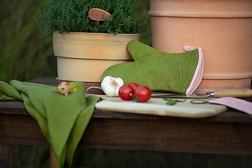 Úžitkový textil - Ľanová kuchynská chňapka Inventive Cook - 16059584_