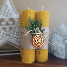 Sviečky - Adventné sviečky zo včelieho vosku - 16063227_