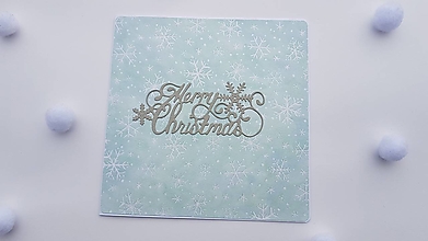 Papiernictvo - Pozdrav - Vianoce "Merry Christmas" (Zelená) - 16063958_