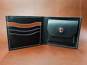 Peňaženky - Pánska kožená peňaženka (Čierna) - 16061661_