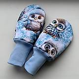Detské doplnky - Softshellové rukavice-zimní sovičky - 16063914_