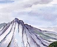 Obrazy - Pokojná hora. Akvarelová maľba. - 16063618_