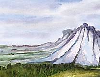 Obrazy - Pokojná hora. Akvarelová maľba. - 16063620_