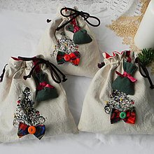Úžitkový textil - Vianočné - mikulášske vrecúško - 16061026_