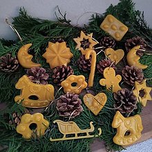 Dekorácie - Vianočné ozdoby z včelieho vosku - 16065917_