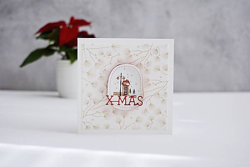 Papiernictvo - Vianočný pozdrav - X-MAS obrázok (Domček) - 16067090_