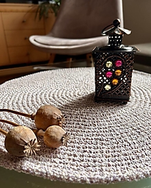 Úžitkový textil - Prestieranie okrúhle na stôl ružová melanž. - 16065524_