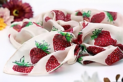  - Ručne maľovaná hodvábna šatka - Jahody - 16066873_