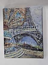 Obrazy - Carousel and Eiffel tower (print na plátno) - 16067169_