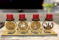 Svietidlá - Vianočný / Adventný svietnik - 16064457_
