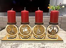 Svietidlá - Vianočný / Adventný svietnik - 16064458_