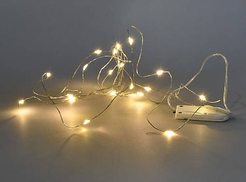 Iný materiál - Svetelná reťaz malá LED-2 m/ teplé svetlo - 16066522_