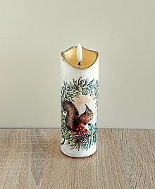 Sviečky - Plastová led sviečka veverička - 16064579_
