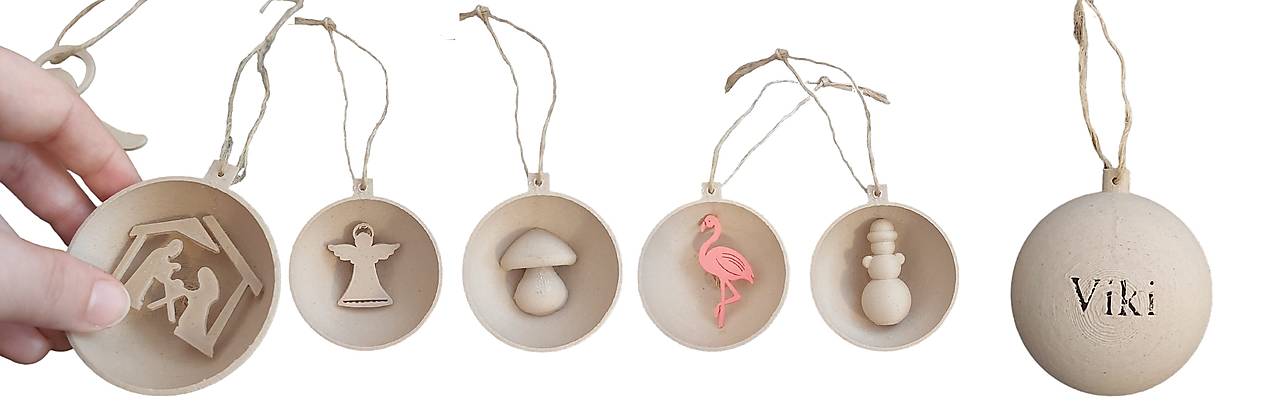 Ozdoba na zavesenie pologuľa s motívom -