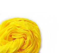 Šály a nákrčníky - "strong yellow" hodvábny šál (pléd, štóla) skladom - 16065432_