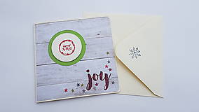 Papiernictvo - Pozdrav - Vianoce "Joy" - 16068499_