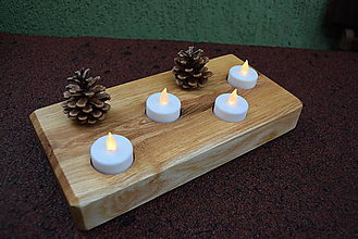 Svietidlá a sviečky - Adventný svietnik z jaseňa - 1 - 16069874_