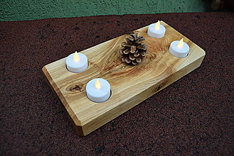Svietidlá a sviečky - Adventný svietnik z jaseňa - 2 - 16069909_