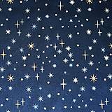 Textil - nočné hviezdy, 100 % bavlna Francúzsko, šírka 140 cm - 16069470_
