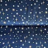 Textil - nočné hviezdy, 100 % bavlna Francúzsko, šírka 140 cm - 16069471_