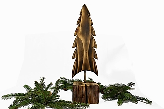 Dekorácie - Drevený stromček 49cm - 16071501_