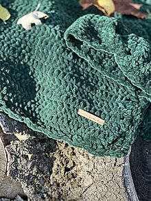 Detský textil - Smaragdovo zelena deka pre babatko - 16069843_