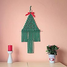 Dekorácie - Macramé vianočný stromček - 16068951_
