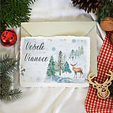 Papiernictvo - Vianočná pohľadnica - Zimná krajina - 16068120_