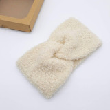 Čiapky, čelenky, klobúky - BOUCLÉ alpaca čelenka (smotanová) - 16071646_