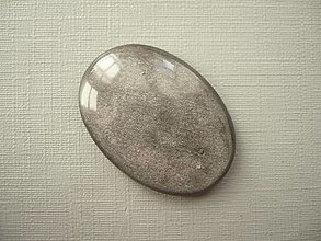 Minerály - Kabošon - obsidián stříbrný 30 mm, č.5f - 16070355_